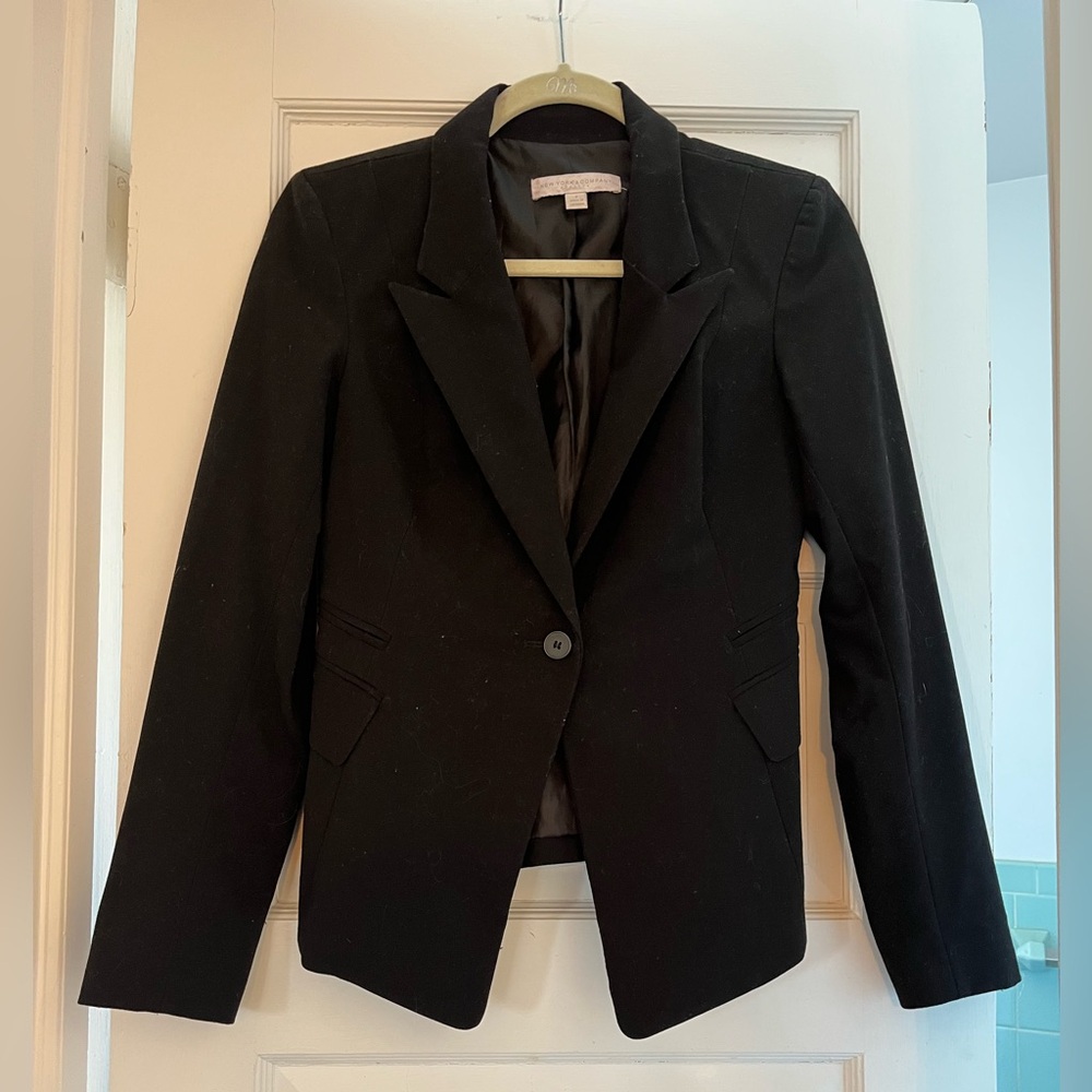 New York & Company Black Slim Fit Blazer